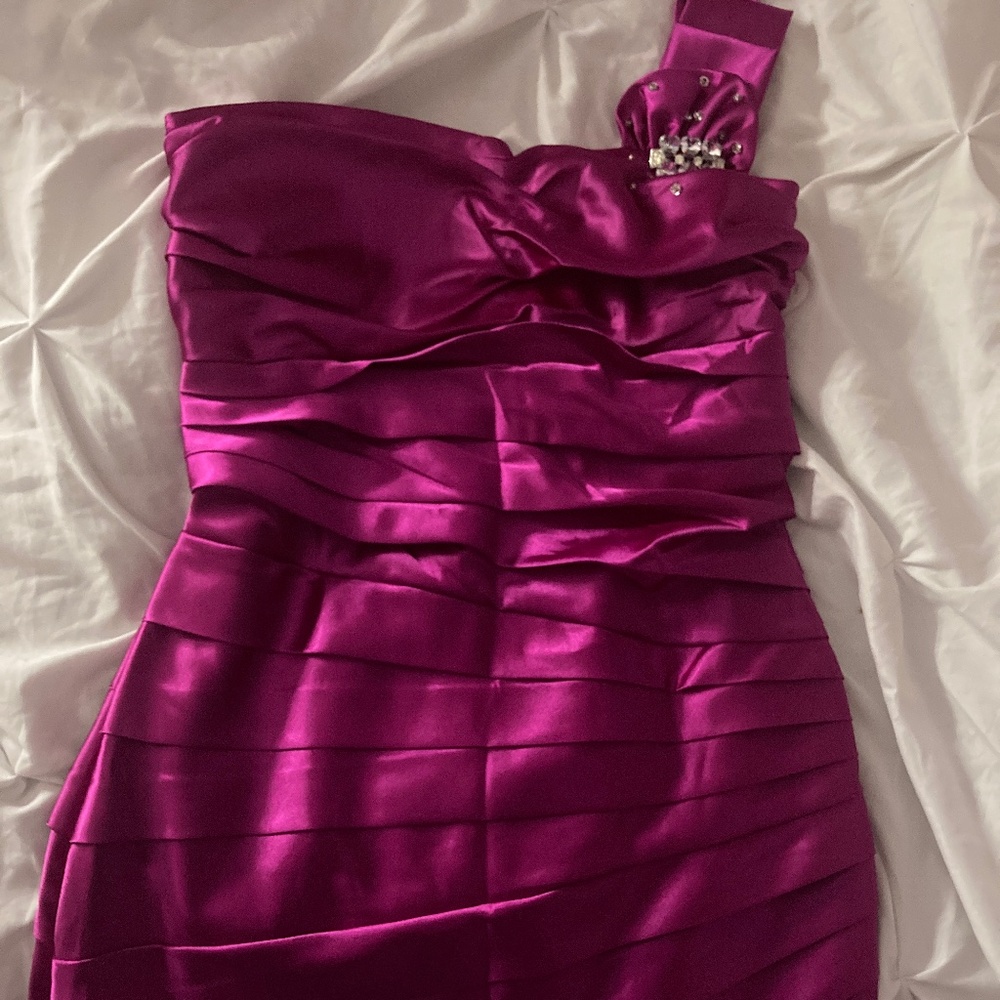 Purple one strap dress